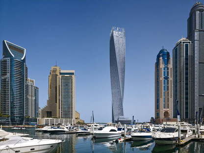 SOM, Cayan Tower, Dubai, UAE, ph.Tim Griffith
