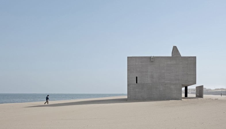 Vector Architects Seashore Library biblioteca sobre el océano
