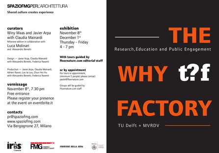 SpazioFMG exposición TU Delft + MVRDV The Why Factory
