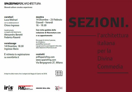 SpazioFMG exposición Secciones. La arquitectura italiana con la Divina Comedia
