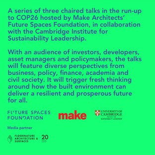 Floornature media partner del Cambridge Institute for Sustainability Leadership - University of Cambridge y de Future Spaces Foundation
