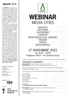 Architecture and Integration y Media Cities Appunto Verde los webinars de Iris Ceramica Group y Comunità Resilienti Biennale di Venezia
