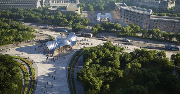 Zaha Hadid Architects nuevas estaciones del metro de Dnipró
