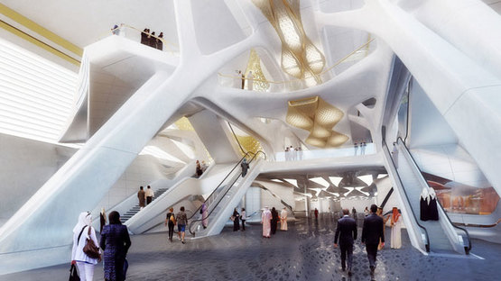 Zaha Hadid, KFDA Metro Station, Riad
