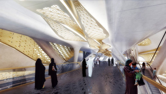Zaha Hadid, KFDA Metro Station, Riad
