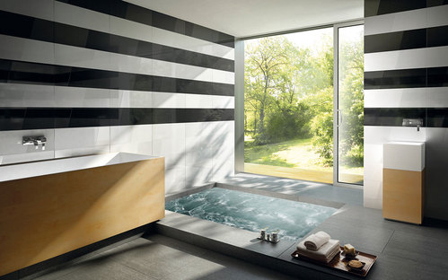 El baño ideal con las superficies de gres porcelánico
