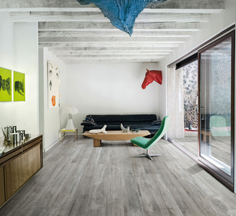 Nuevos espacios residenciales con las superficies Ariostea efecto madera
