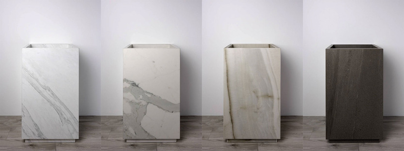 Efecto mármol, piedra, resina y cemento: las propuestas cerámicas Fiandre y Aqua Maximum 
