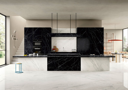 SapienStone: superficies de diseño en negro y verde para la cocina contemporánea
